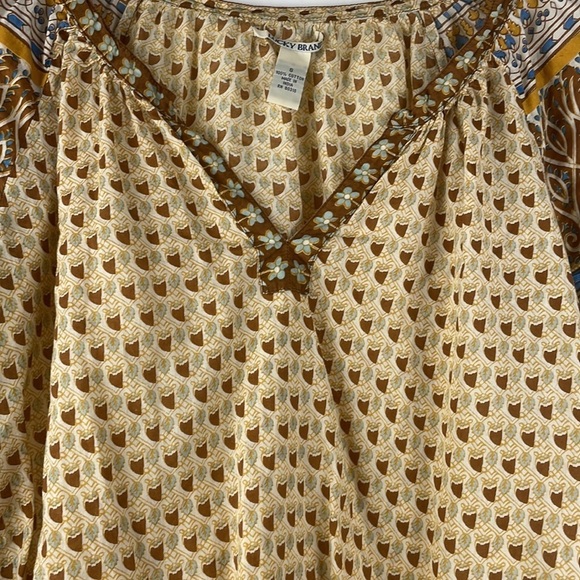 Lucky Brand 100% cotton Top V Neck long sleeve elastic at wrist. Sz Small - Picture 5 of 11